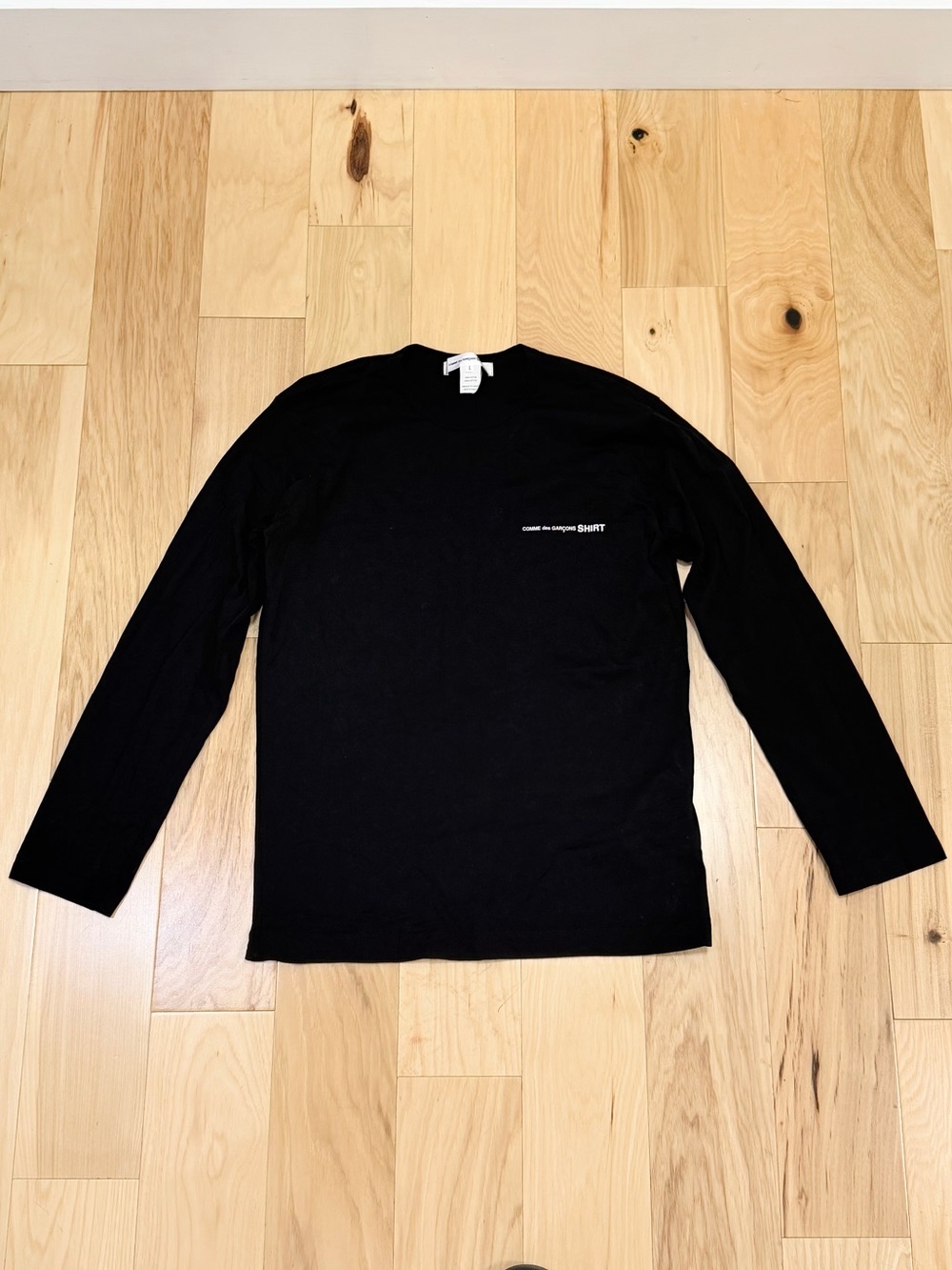 Comme Des Garçons Logo Print Long Sleeve Shirt